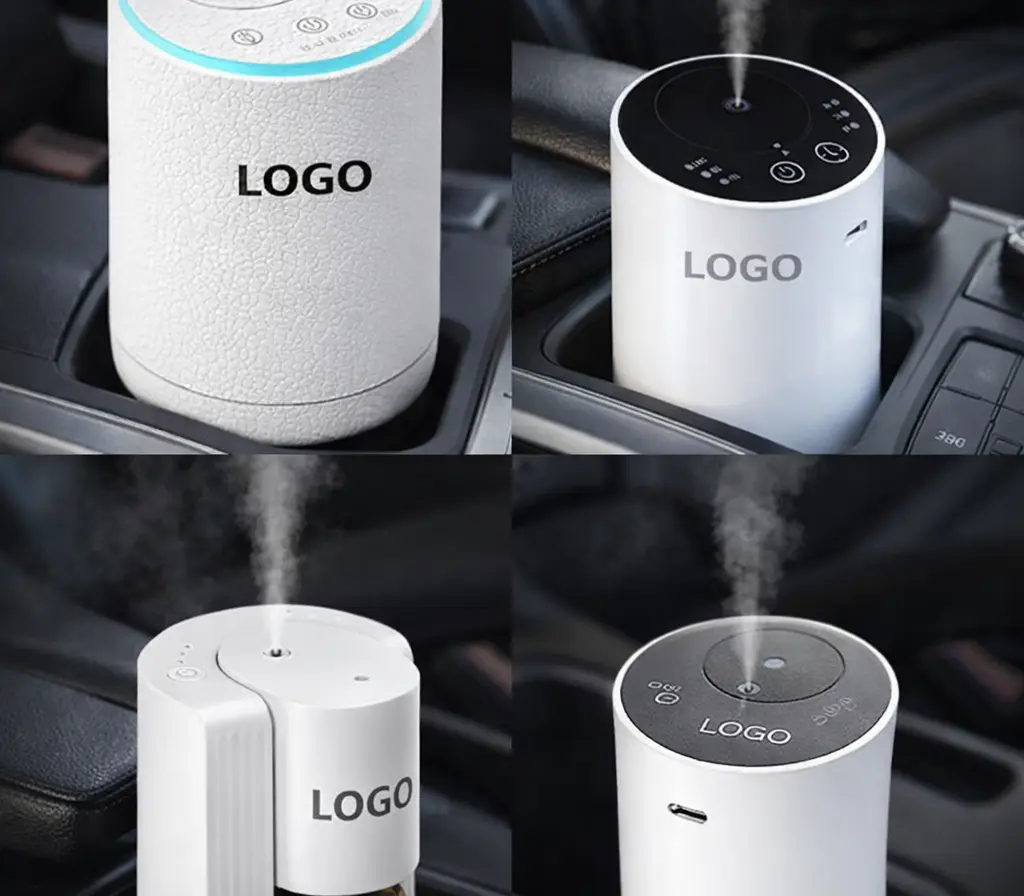 Private label car diffuser logo customization services including printing, engraving and branding solutions by Green-Life for B2B brands